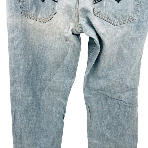 Mens Revolve Distressed Light Wash Jeans Size 40 X 32 - Picture 8 of 16
